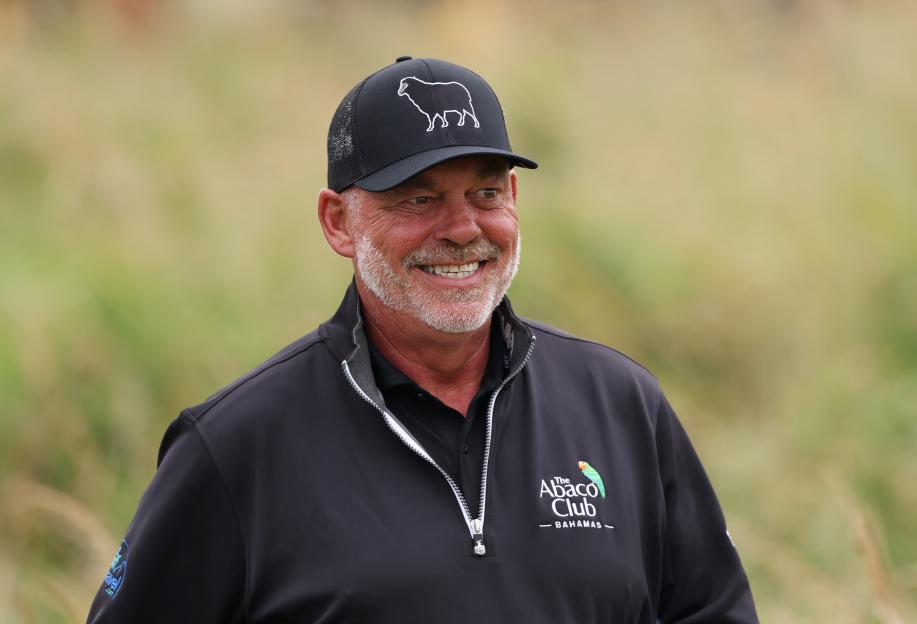Darren Clarke at a golf course.