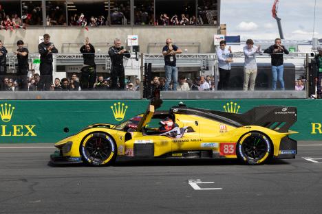Robert Kubica's winning race car at the 24 Hours of Le Mans.