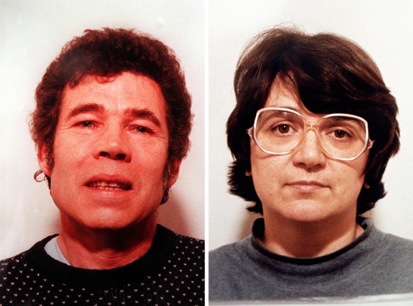 Mugshots of Fred and Rose West.