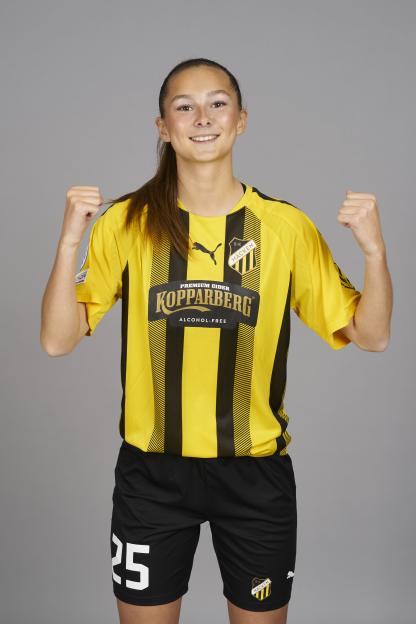 Alice Sondergaard of BK HÃ¤cken FF in team uniform.