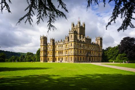 Highclere Castle, known as Downton Abbey, in Hampshire, England.