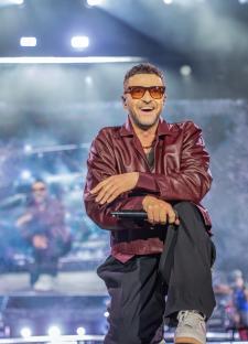 Justin Timberlake performing on stage.