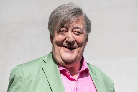 Stephen Fry smiling.