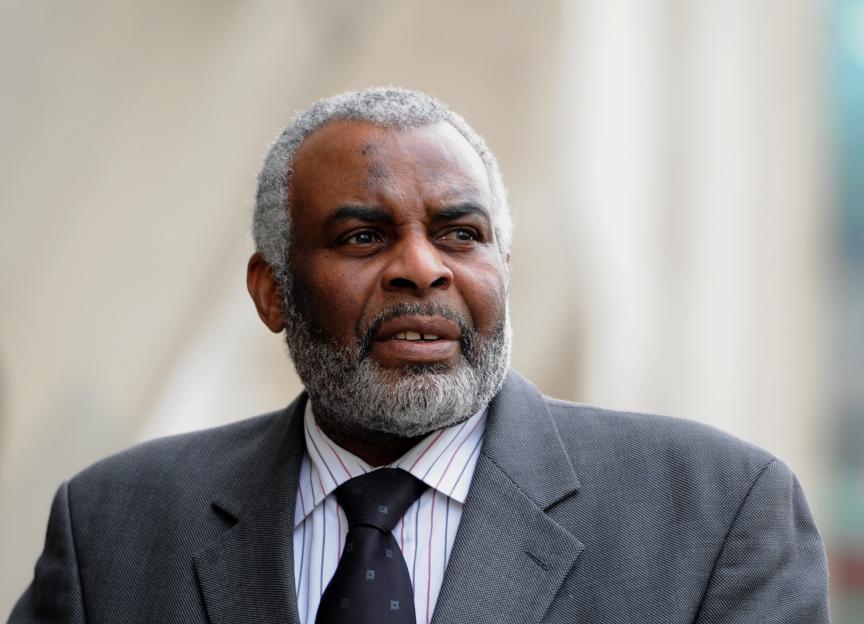 Neville Lawrence arriving at the Central Criminal Court.