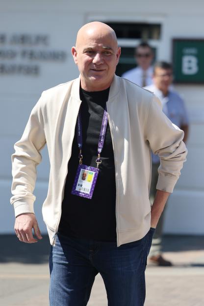 Andre Agassi at Wimbledon.