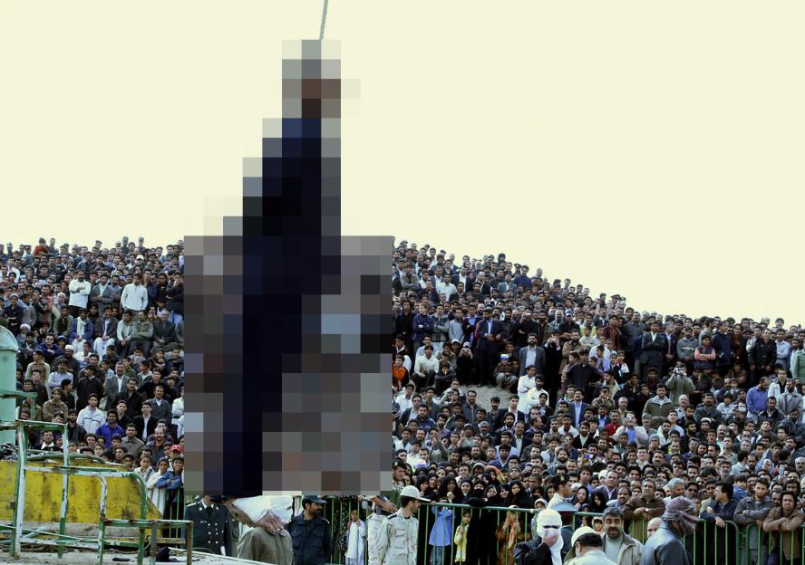 Public hanging in Zahedan, Iran.