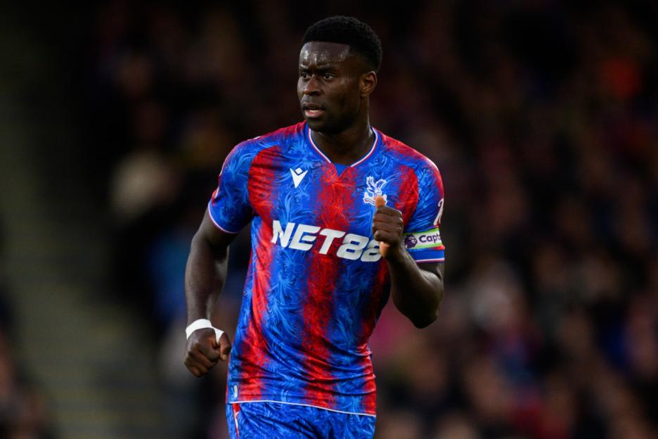 Marc Guehi of Crystal Palace playing in a Premier League match.
