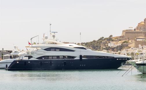 Conor McGregor on a yacht in Ibiza.