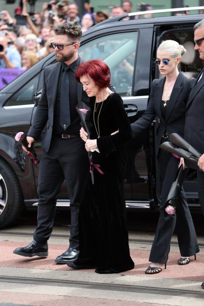 Sharon Osbourne at Ozzy Osbourne's funeral procession.