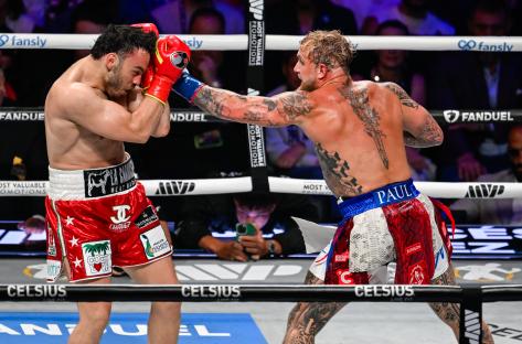 Jake Paul and Julio Cesar Chavez Jr. boxing.