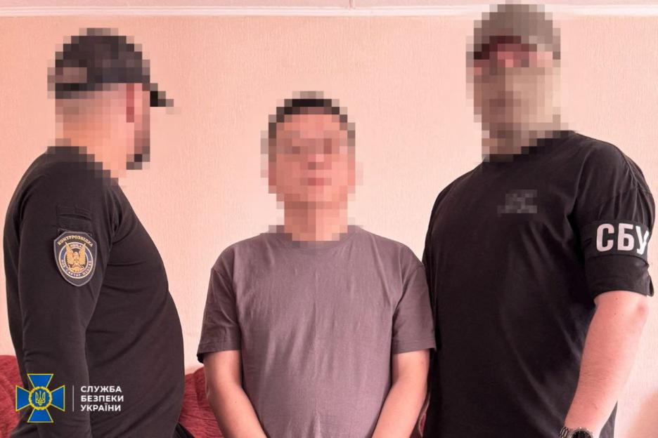 Photo of a Chinese citizen detained by Ukrainian security services in Kyiv.