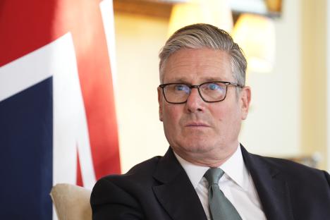 Prime Minister Sir Keir Starmer at 10 Downing Street.