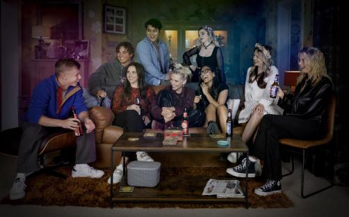 A group of young adults at a party.