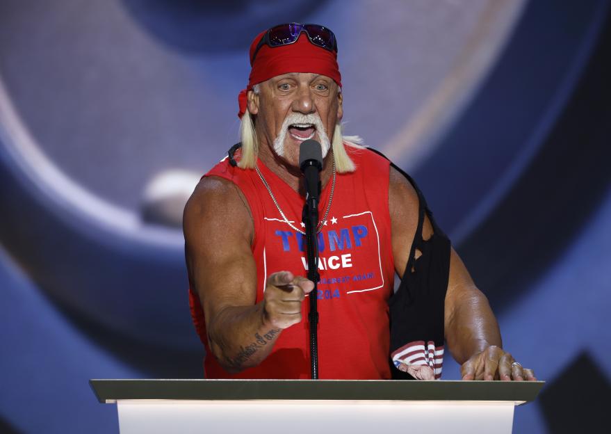 Hulk Hogan speaking at the Republican National Convention.