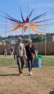Zoe Ball and her new partner at Glastonbury.
