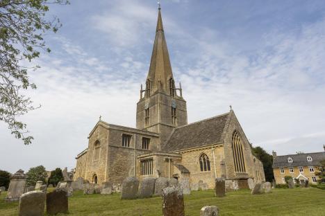 St. Mary the Virgin Church in a West Oxfordshire village, a tourist destination.