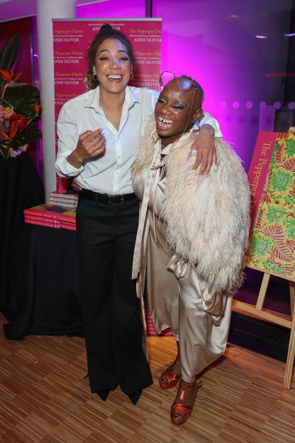 Miquita Oliver and Andi Oliver at a book launch.
