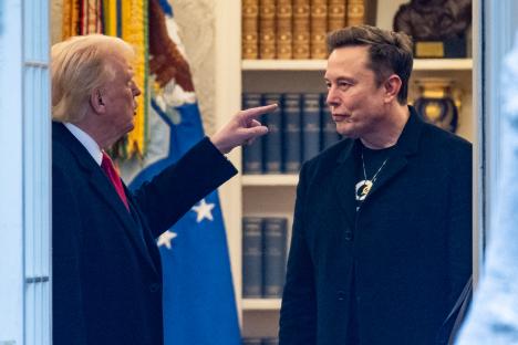 President Trump and Elon Musk in the Oval Office.