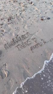 Message written in the sand: