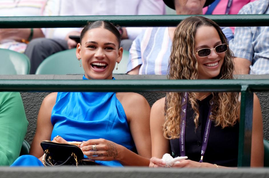 Trinity Rodman and Emma Shelton at Wimbledon.