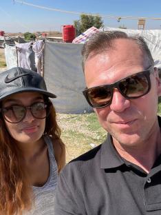 Andrew Drury with Jihadi bride Shamima Begum.