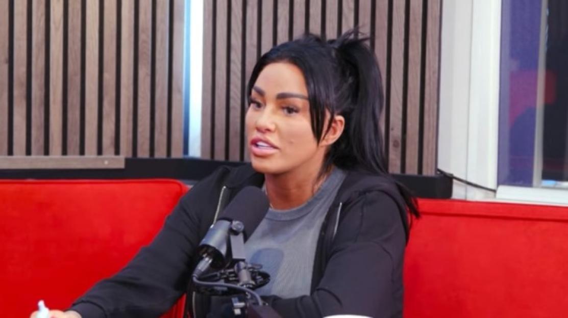 Katie Price on a podcast.