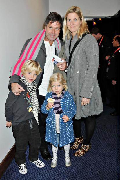 John Torode with his wife and their two children.