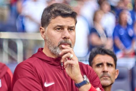 Mauricio Pochettino, head coach of the United States, at a soccer match.