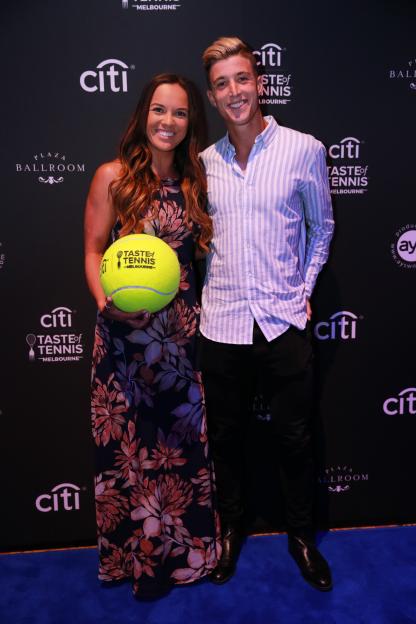 Two people at a Citi Taste of Tennis event in Melbourne.