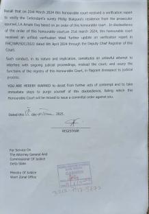 Court serves contempt notice on Delta State Attorney-General, Ohwovoriole, SAN 3