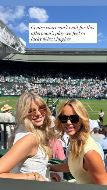 Amanda Holden and Lexi Hughes at Wimbledon.