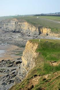 Southerndown cliffs overlooking the coast.