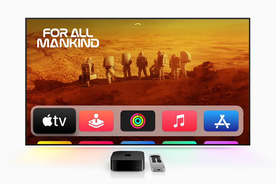 Apple TV 4K with For All Mankind displayed on screen.