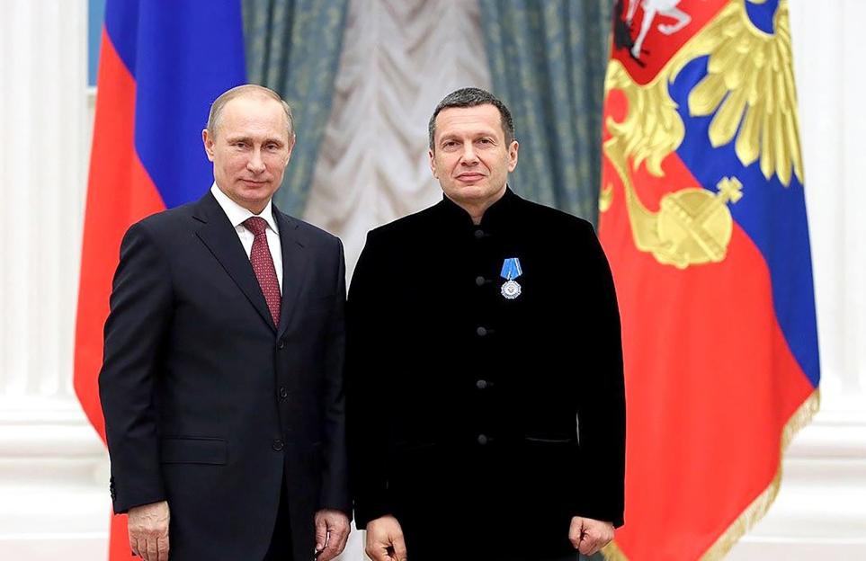 Vladimir Putin and Vladimir Solovyov.