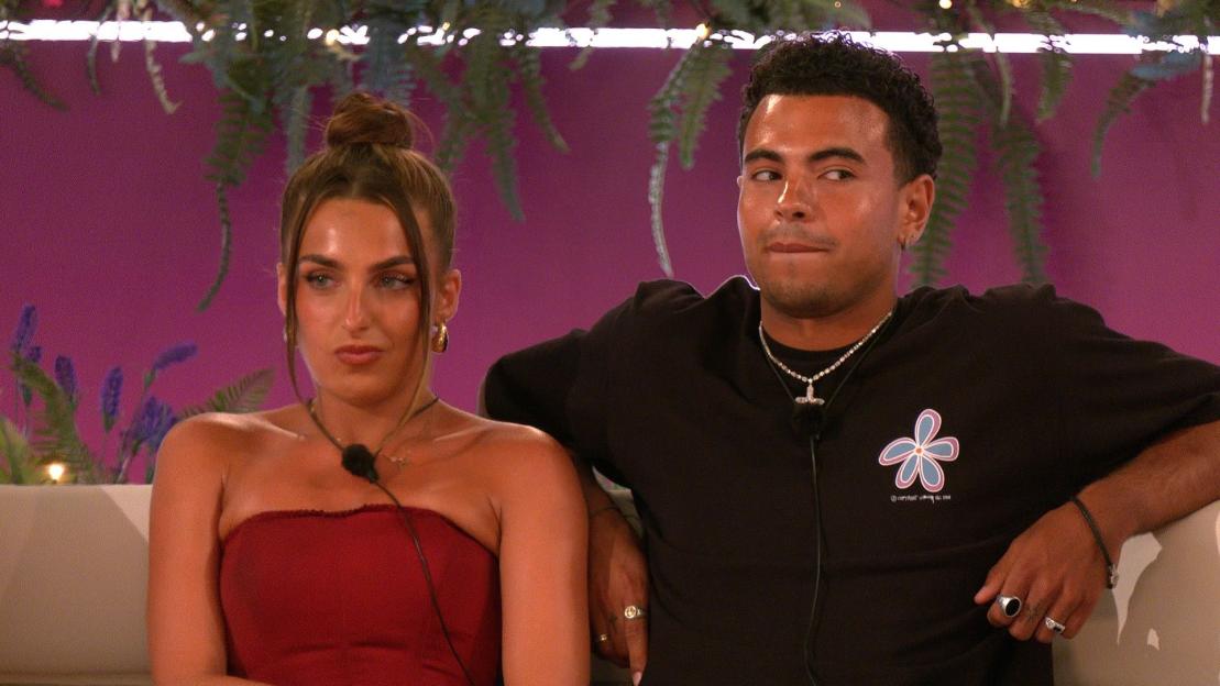 Toni Laites and Harrison Solomon on Love Island.