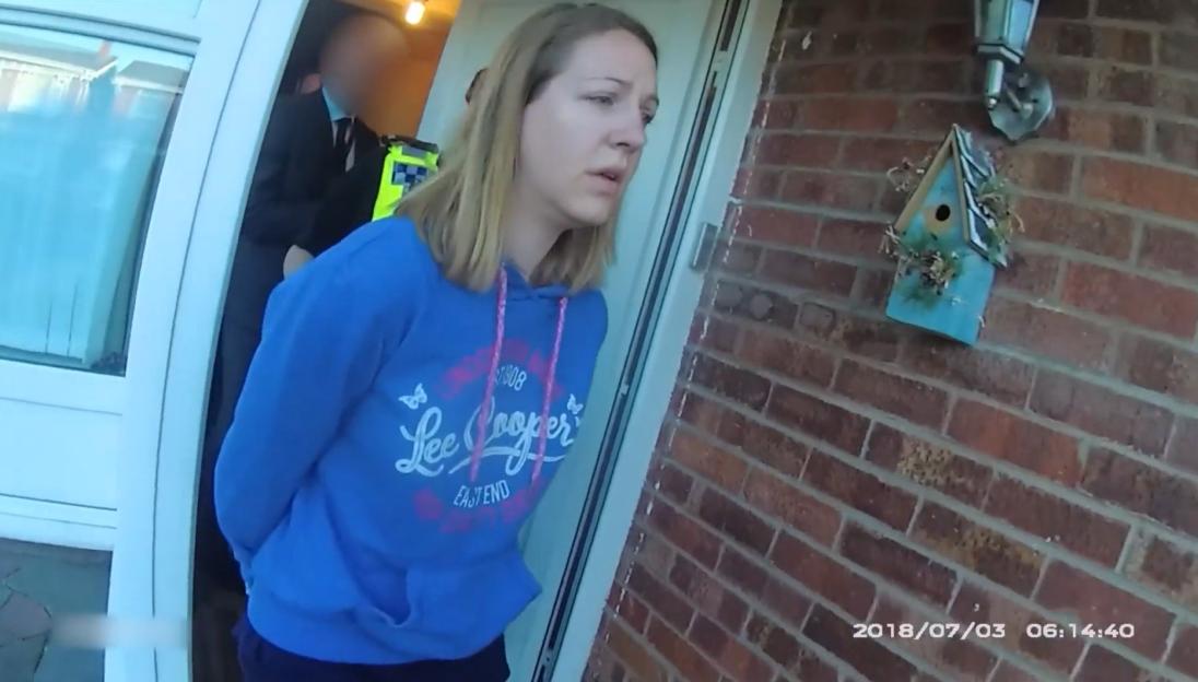Bodycam footage of Lucy Letby's arrest.