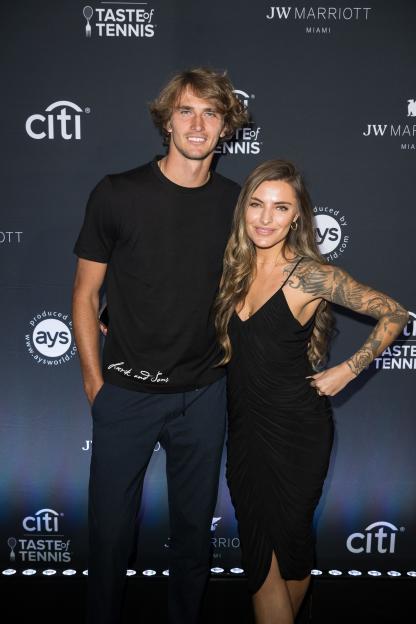 Alexander Zverev and Sophia Thomalla at the Citi Taste of Tennis.