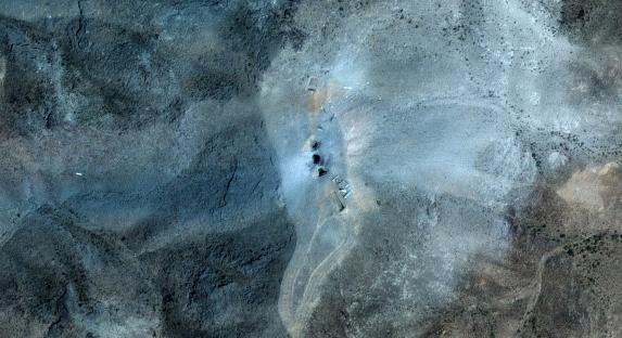Satellite image of the Fordow Fuel Enrichment Plant after US air strikes.