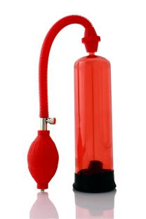 Red penis pump.