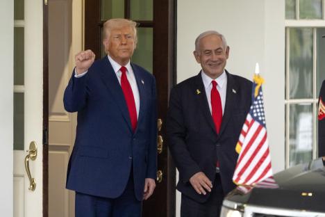 Donald Trump and Benjamin Netanyahu at the White House.