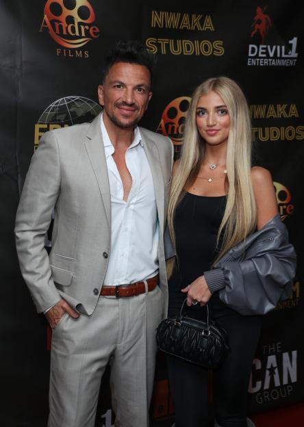 Peter Andre and Princess Andre at a VIP screening.