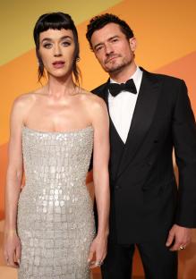 Katy Perry and Orlando Bloom at the Vanity Fair Oscar Party.