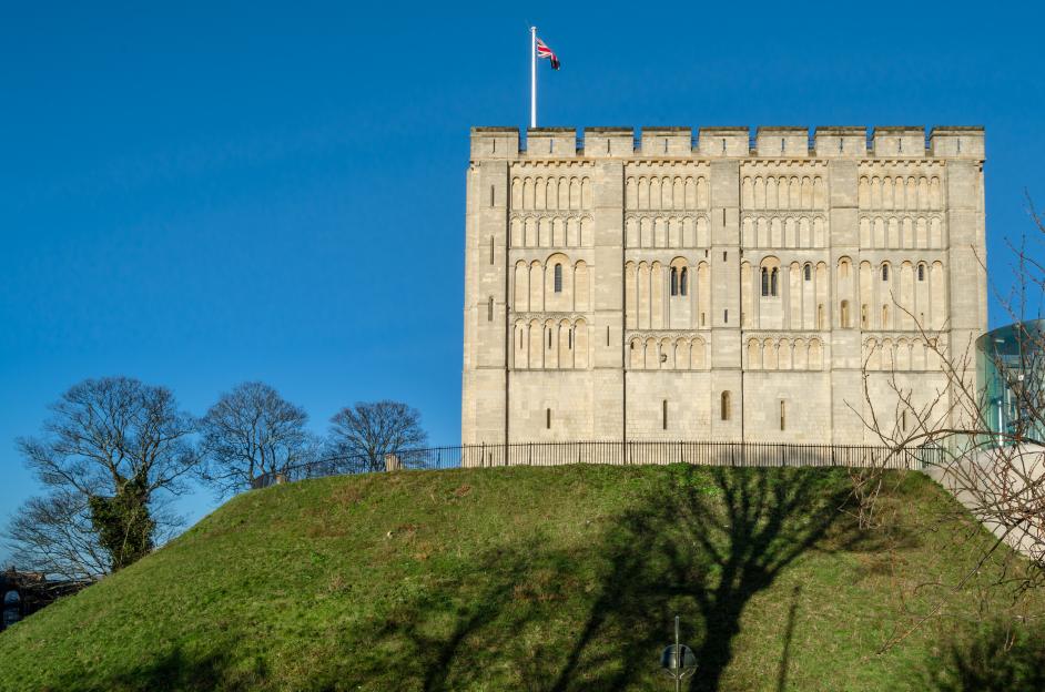 Norwich Castle in Norwich, England.