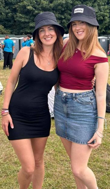 PIC FROM KENNEDY NEWS AND MEDIA (PICTURED: LYNSEY SCHOFIELD, 40, WITH DAUGHTER MELODY HESLOP, 19) A 40-year-old mum says men mistake her and her teenage daughter as sisters or friends at gigs - with her teenager admitting it's 'annoying' when young lads hit on her mother. Lynsey Schofield said people often think she's 20 years younger than she is when she goes to gigs with her teenage daughter. The 40-year-old was just 21 when she had her daughter, Melody Heslop, 19, and the two are best friends. DISCLAIMER: While Kennedy News and Media uses its best endeavours to establish the copyright and authenticity of all pictures supplied, it accepts no liability for any damage, loss or legal action caused by the use of images supplied and the publication of images is solely at your discretion. SEE KENNEDY NEWS COPY - 0161 697 4266