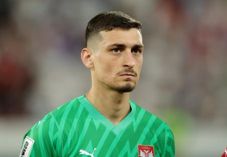 Djordje Petrovic, Serbian goalkeeper, during a World Cup qualifier.