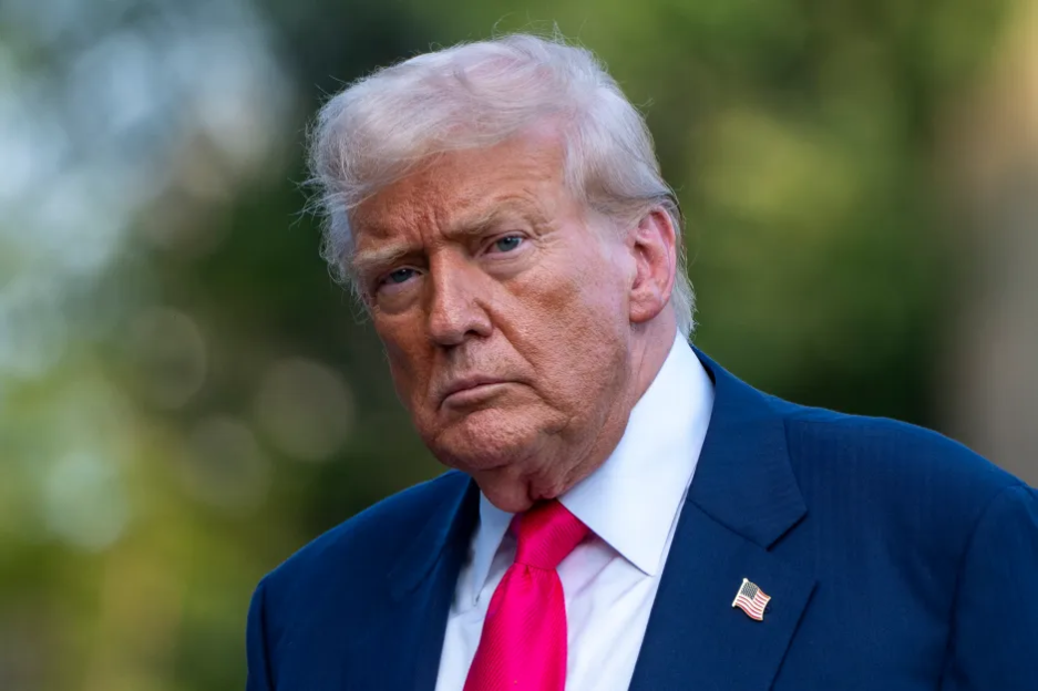 Close-up of Donald Trump.