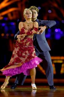 AJ Pritchard and Saffron Barker dancing.