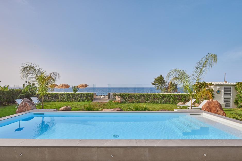 Swimming pool with ocean view.