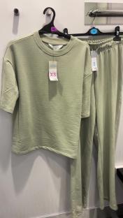Sage green Primark tracksuit.