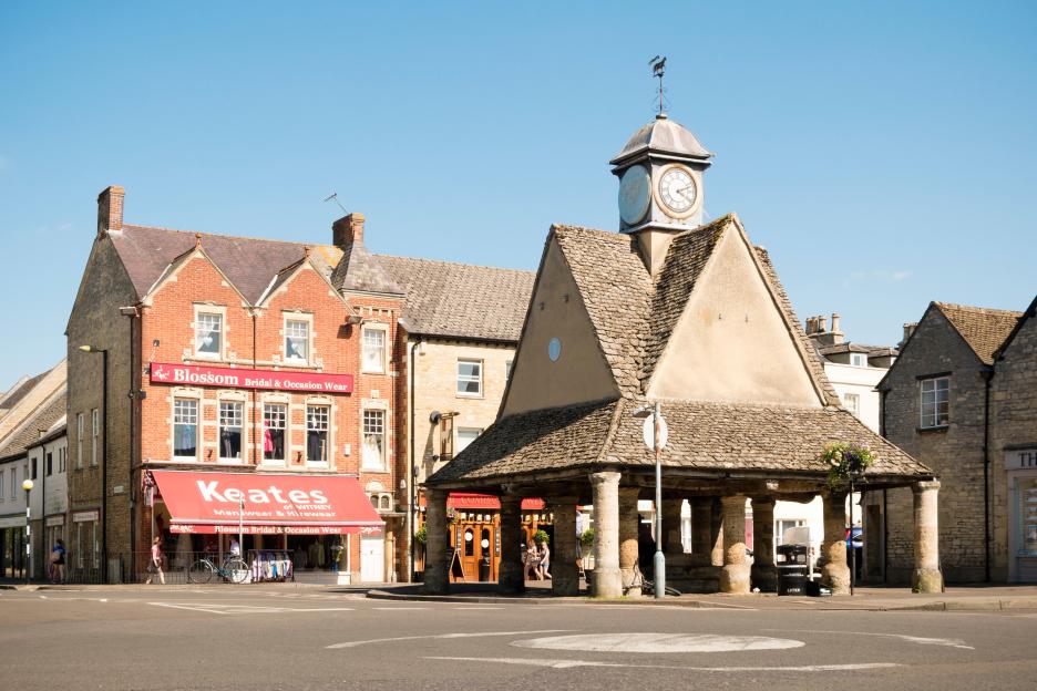 Buttercross in Witney, Oxfordshire, UK.